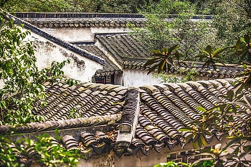 Humble Administrators Garden-Zhou Zheng Yuan-Ancient Chinese Houses Suzhou-Jiangsu-China. Architecture Print